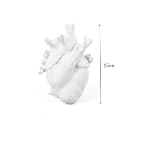 Anatomical Heart Shape Flower Vase Nordic Style Flower Pot Dried Vases Sculpture Desktop Plant Pot for Home Decor Ornament Gifts